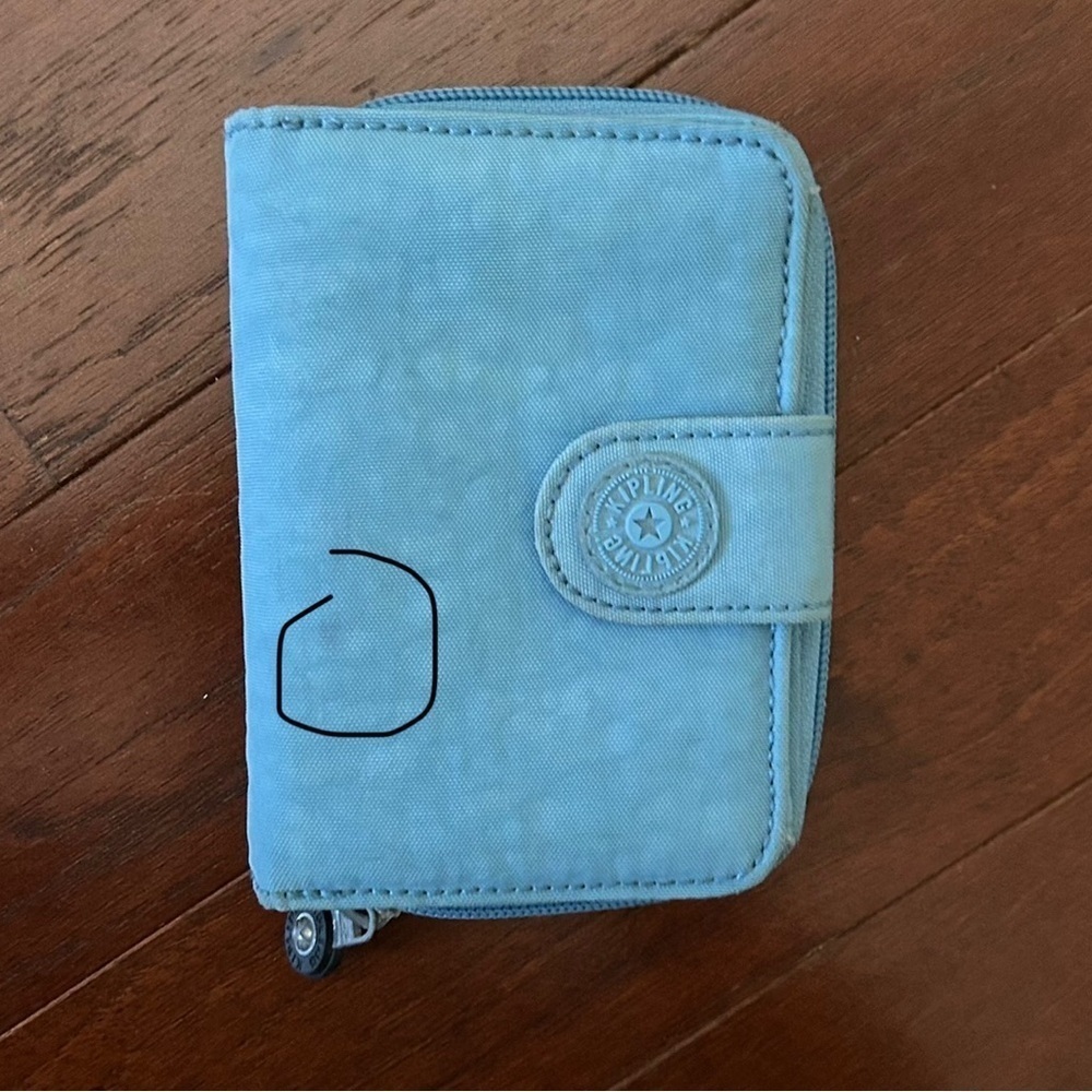 Kipling New Money Small Credit Card Wallet Blue lightweight water resistant - Picture 11 of 12